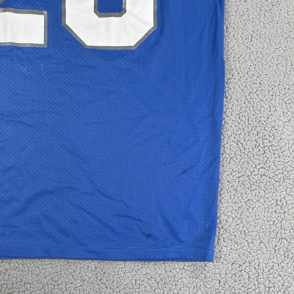 VTG Champion Detroit Lions Barry Sanders Football Jersey Men 52 Blue Made in USA - Picture 16 of 16